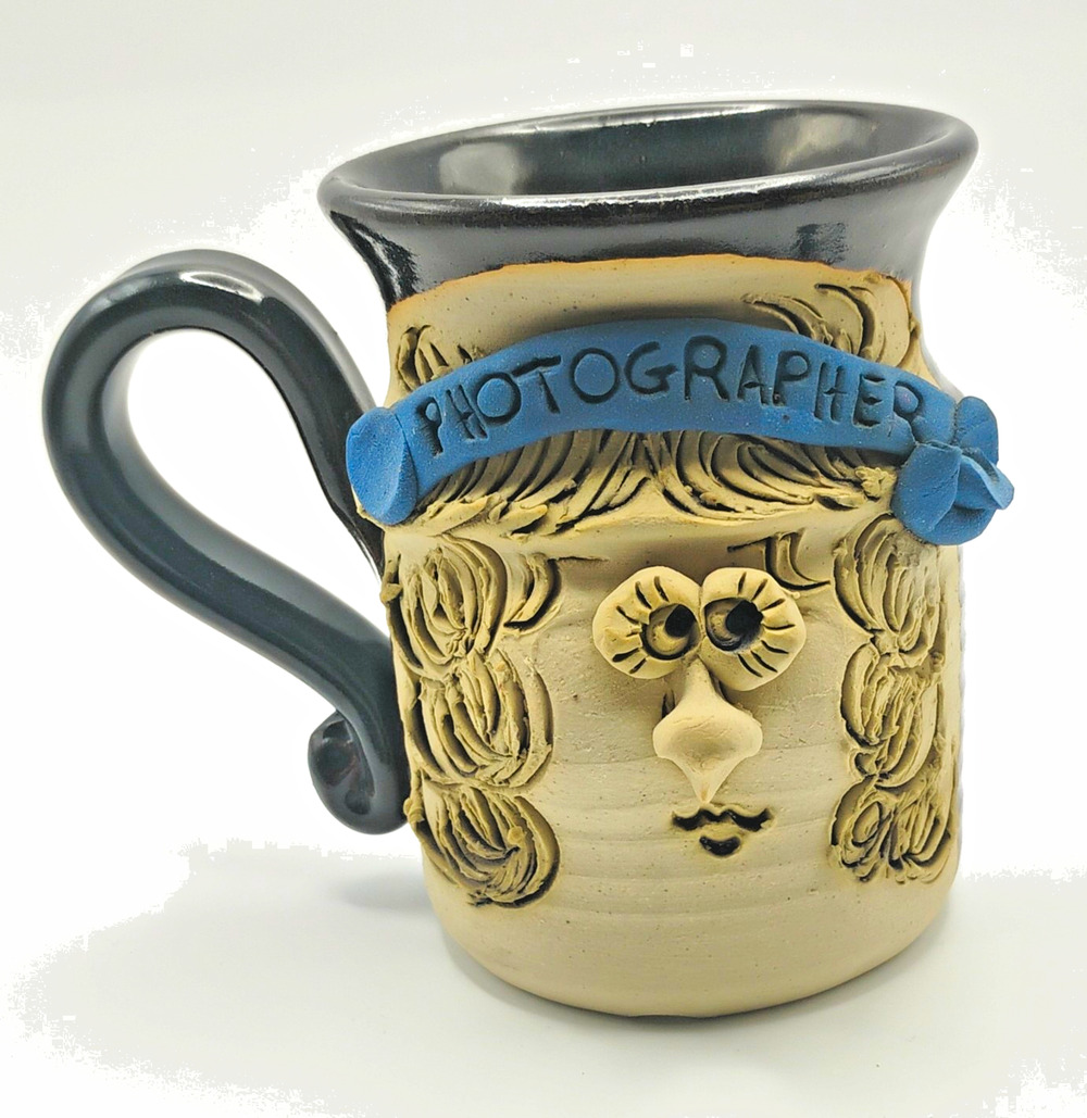 Vintage Bradford Pottery Ugly Face Mug Photographer Hand Signed Studio Art Mug